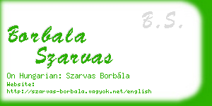 borbala szarvas business card